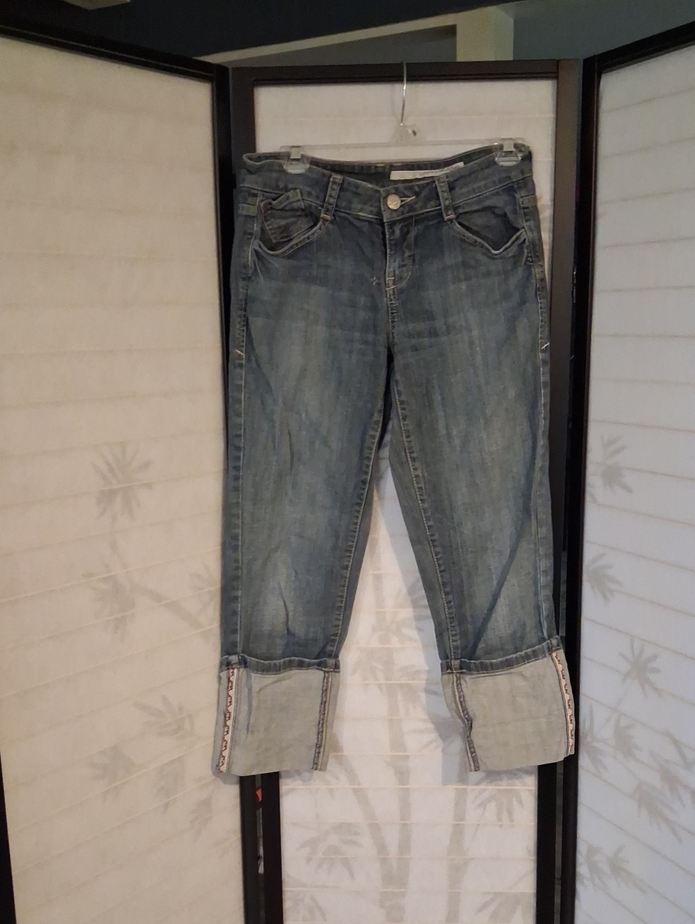 DKNY Light Blue Cropped Cuffed Jeans